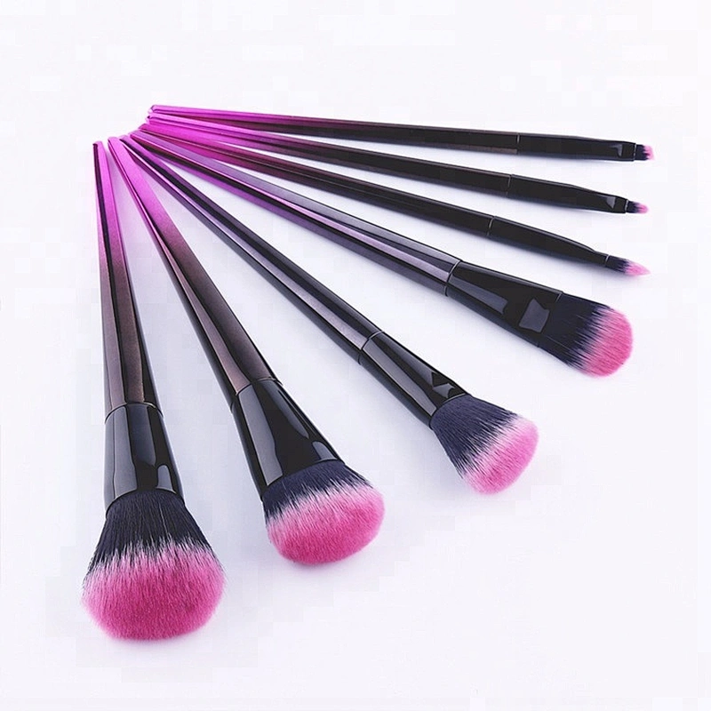7pcs Diamond Makeup Brushes Sets Private Label Powder Foundation Eyeshadow Concealer Eyeliner Lip Cosmetics Beauty Tools