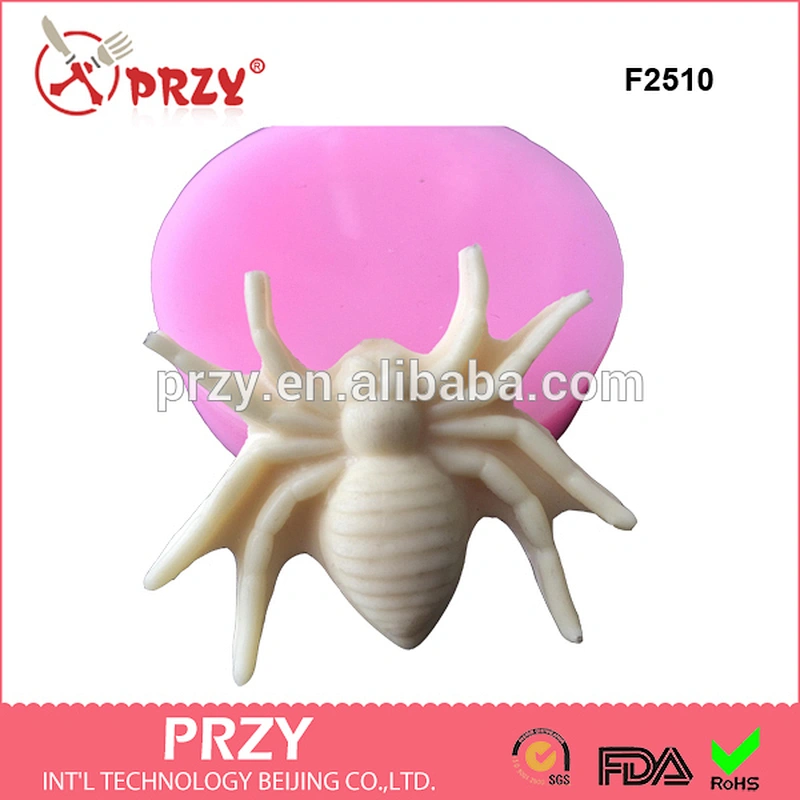 F2510 Spider shape fondant silicone mold spider shape silicone mould for cake decoration animal fondant mold