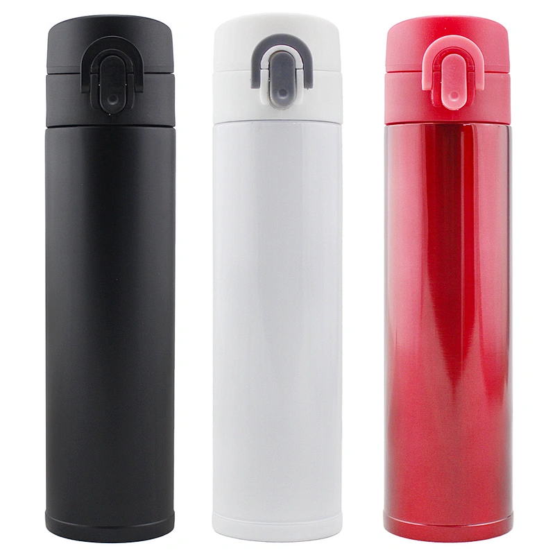 New Style Colorful Smart 400 ml Vacuum Cup Stainless Steel Vacuum Flask Creative Water Bottle