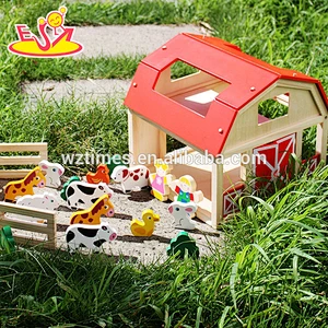 2018 Großhandel Baby aus Holz Bauernhaus Spielzeug diy Kinder aus Holz Bauernhaus Spielzeug, die beliebtesten Kinder aus Holz Bauernhaus Spielzeug W06A156