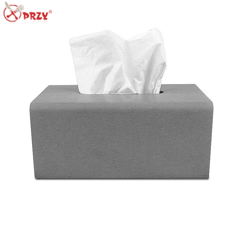 S8205 Cement Paper Box decoration mold household paper box Mould Concrete Decorations Silicone molds