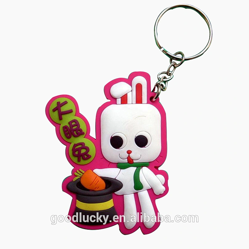 Manufacturer Hot sale 2/3D rubber keychain