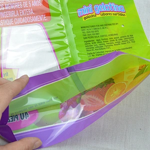 Customized plastic ped bag for food candy packaging