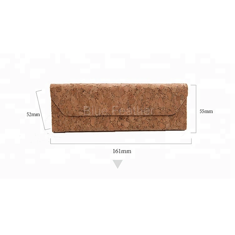 Classic Cork leather folding triangle sunglass optical handmade case