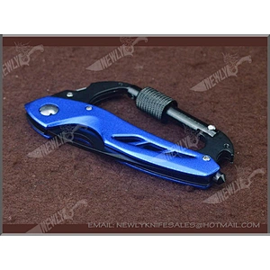 Climbing Button Carabiner Multi Tool Outdoor Camping Folding Knife
