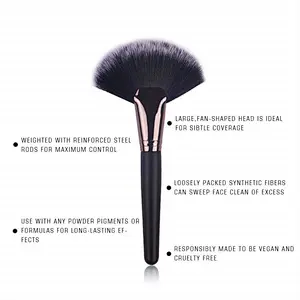Wholesale makeup tools custom logo makeup fan powder blush contour brush