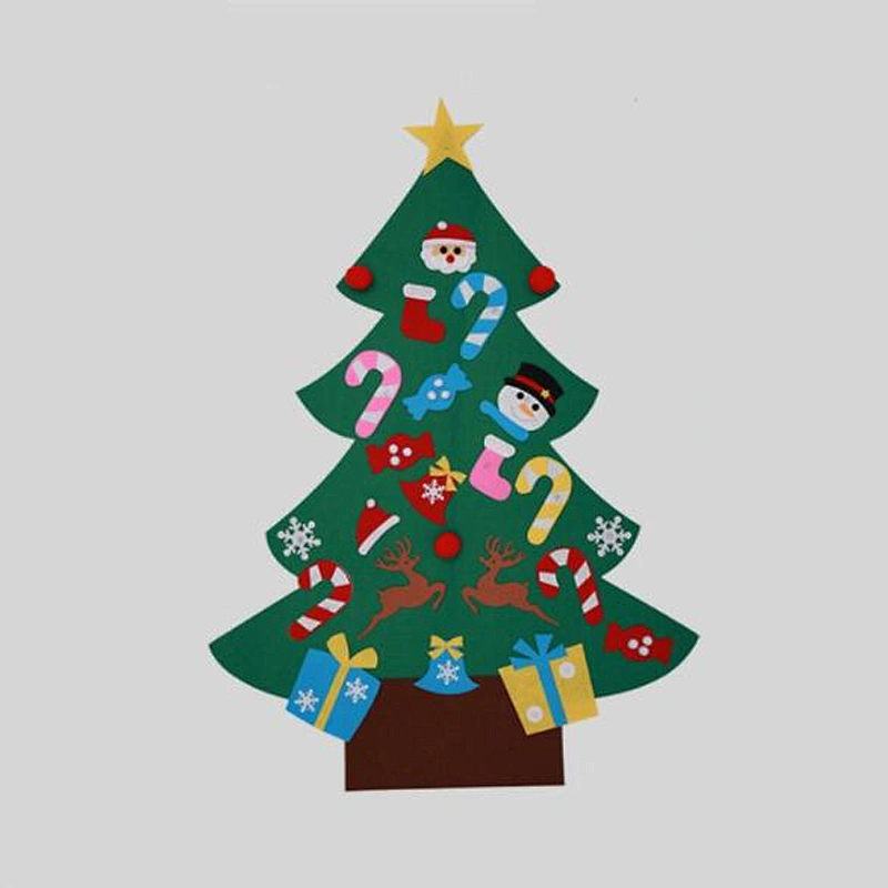 Wholesale New Design 3D Christmas Hanging Decorative Christmas Tree Decoration Gift Large Size Handmade DIY Felt Cloth Gift