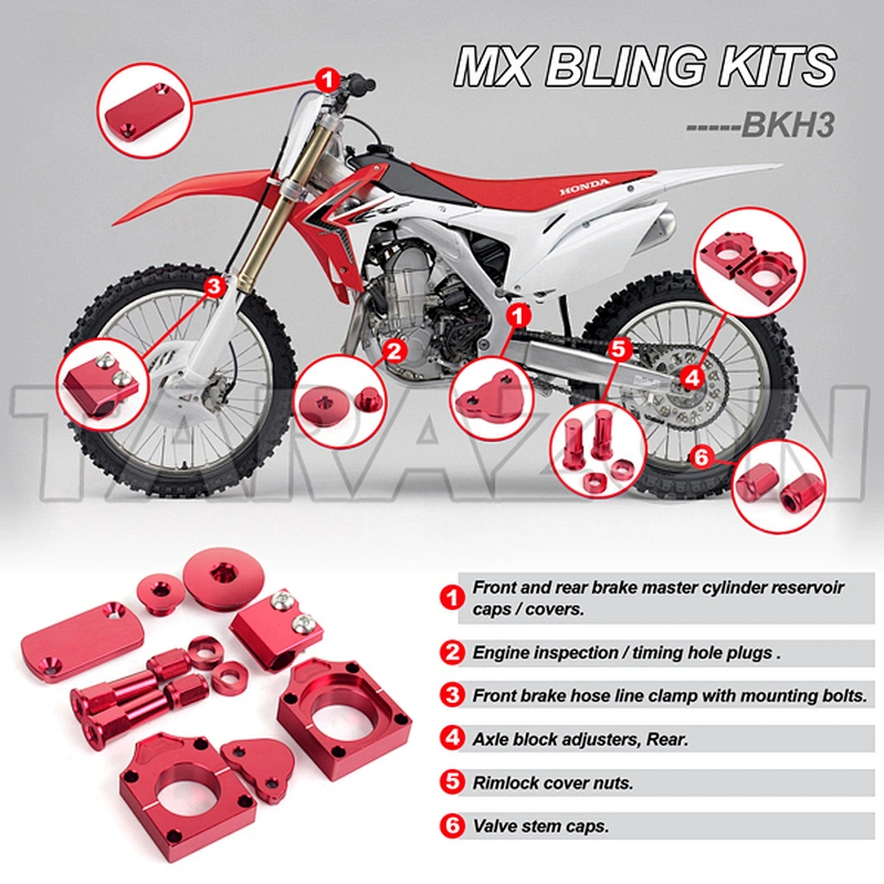 High quality aluminum motorcycle Bling kits for offroad Bike Honda CRF 250