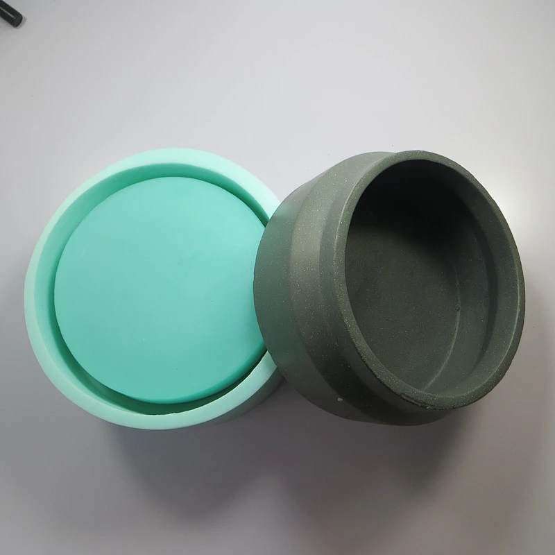 Factory Direct Support Mold Nordic Creative Cylinder Cement Flower Pot Concrete Silicone Mold