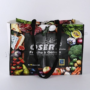 High quality design printing bopp laminated plastic handbag pp woven tote shopping bag