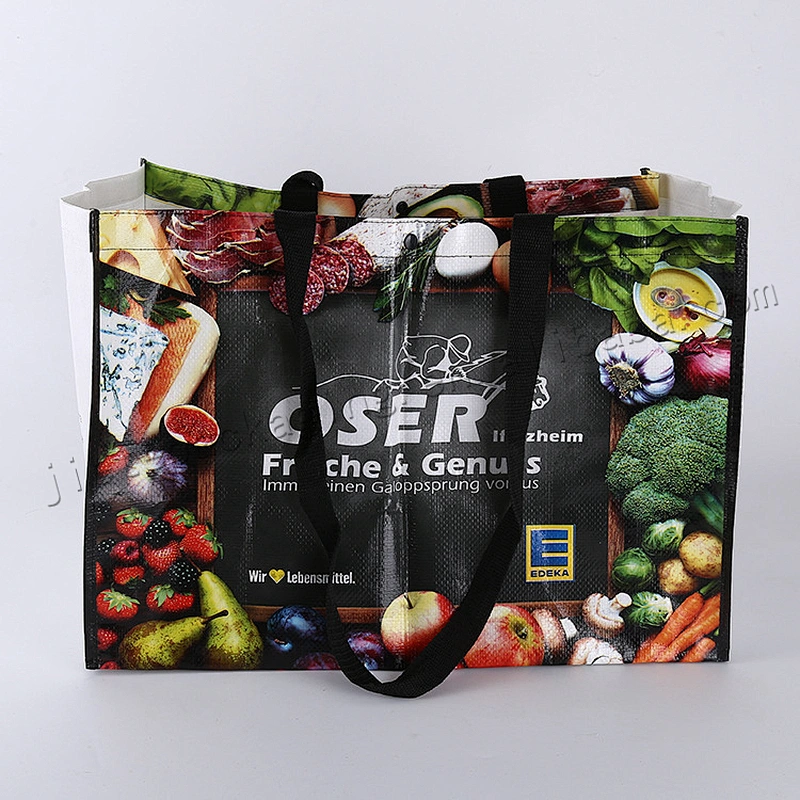 High quality design printing bopp laminated plastic handbag pp woven tote shopping bag