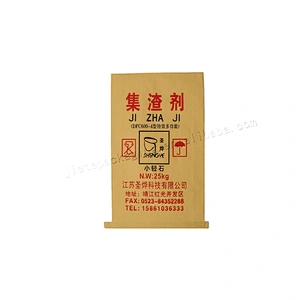 Customized 25kg bopp laminated pp woven chemical 25kg kraft paper cement bag size