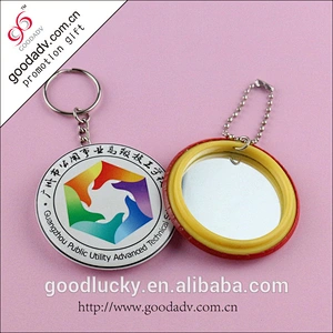 Unique promotional products metal mirror key ring