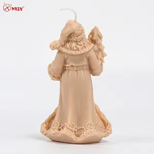 PRZY 3D Santa Candle Silicone Mold Christmas DIY Handmade Soap Molds Crafts Clay Christmas Resin Decorating Tool