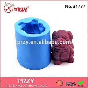 High quality wholesale dog silicone 3d animal soap molds