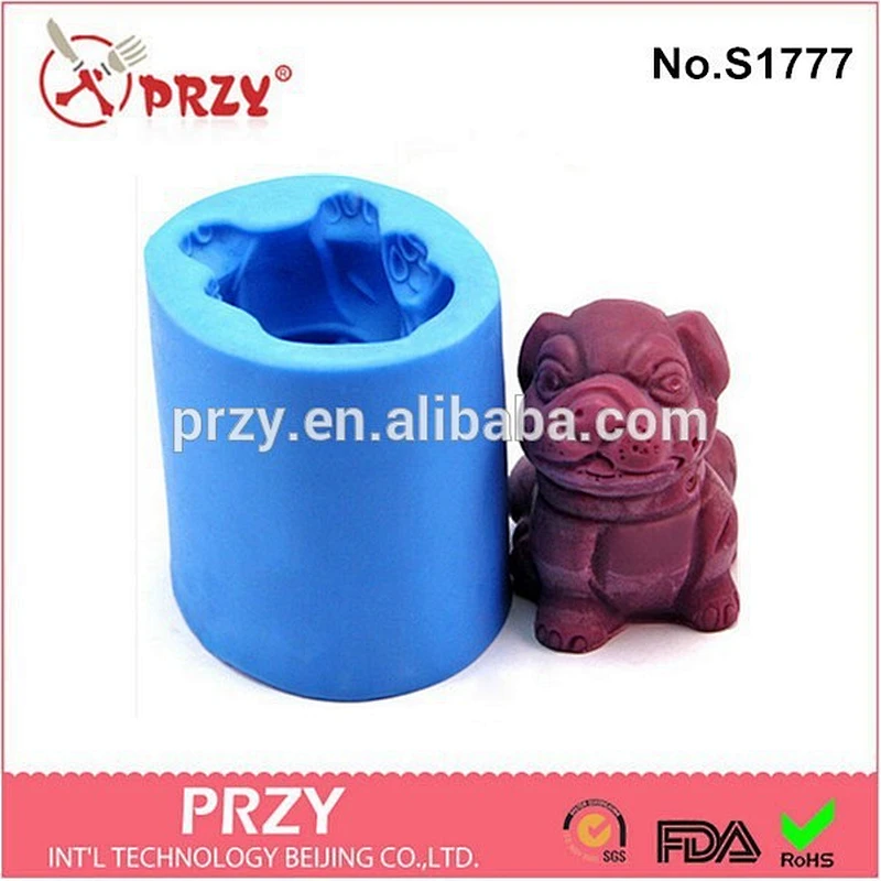 High quality wholesale dog silicone 3d animal soap molds