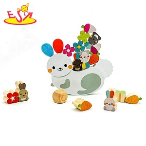 2019 New arrival baby wooden balancing stacking toys for education W11F078