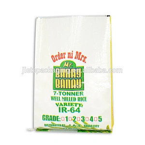 Economical custom design grain white rice bags 25kg 50kg 10kg