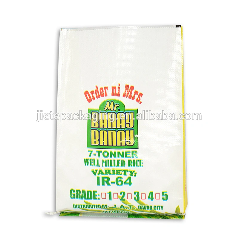 Economical custom design grain white rice bags 25kg 50kg 10kg