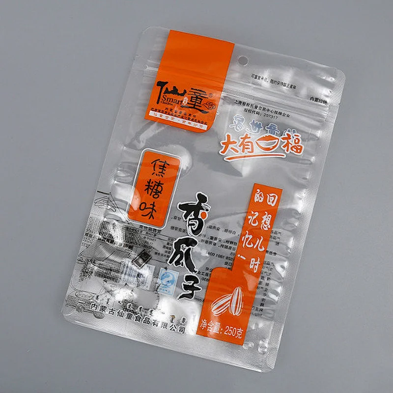 The white PE bag is used for the package of dried melon seeds