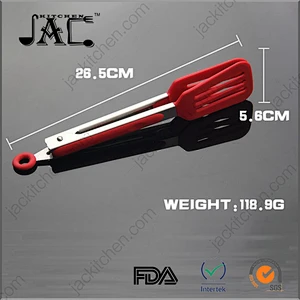 Silicone Spatula Tip Serving Tongs with Locking Handle Joint