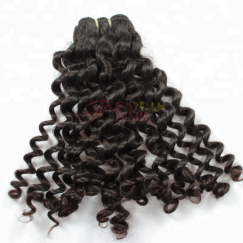 Fayuan Hair Brand Name Virgin Indian Temple Human Hair Curly Hair Weave