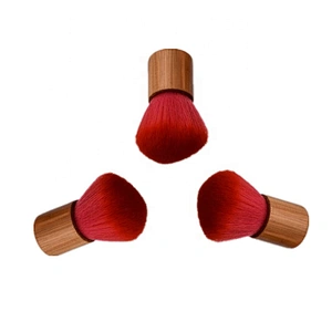 Professional Bamboo Handle Red Hair Makeup Brush Blending Cosmetic Kabuki Brush Foundation Blush Powder Brushes Tools