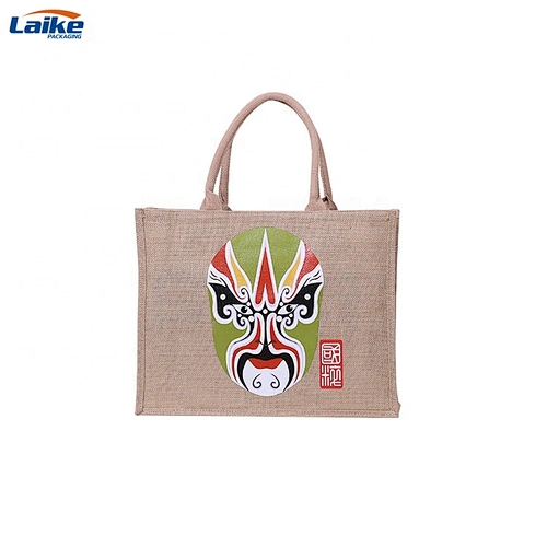 High quality wholesale promotional natural eco custom canvas jute burlap tote bag