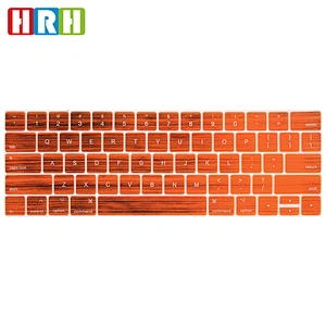 Custom Silicone English Keyboard Cover laptop skin apply for macbook wood skin Pro with Touch Bar A1706 A1707 keyboard protector