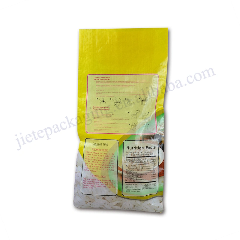 Customized 25kg transparent pp woven rice bag export to philippines