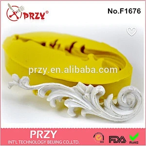 2015 hotsale Fancy Flourish Scrollwork fondant silicone cake mold