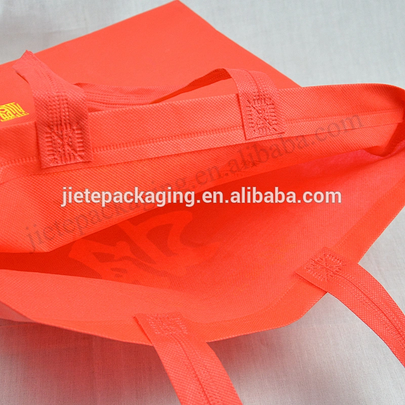 Customized printed red reusable red PP non woven shopping bag for gift,market