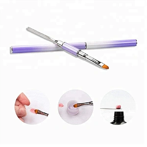 Custom Logo Double-ended Painting Gel Makeup Acrylic Nail Brush Nail Art Brush Set Professional