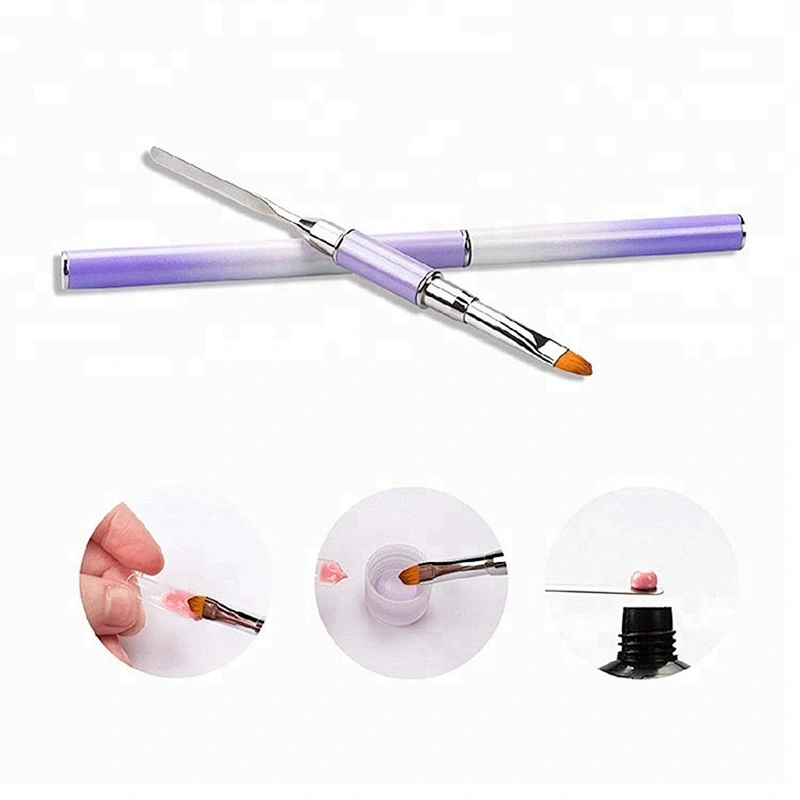 Custom Logo Double-ended Painting Gel Makeup Acrylic Nail Brush Nail Art Brush Set Professional