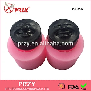 S3036 PRZY whole sale human face soap mold,silicone human face soap mold