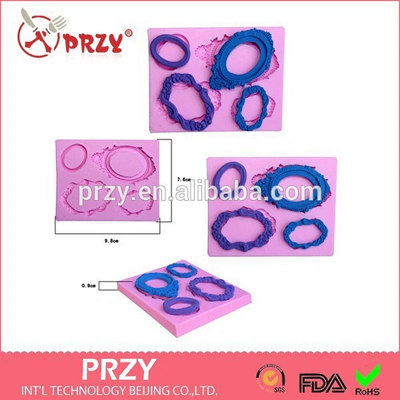 mirror frame fondant silicone molds