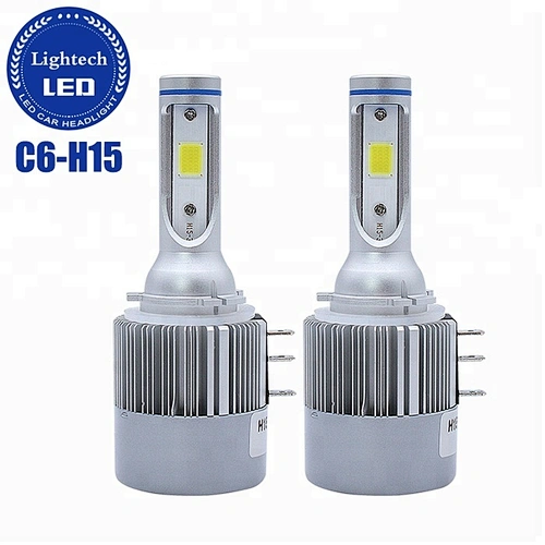 Lightech Wholesale emark led headlight C6 H15 Led Auto Car Lights for vw Golf