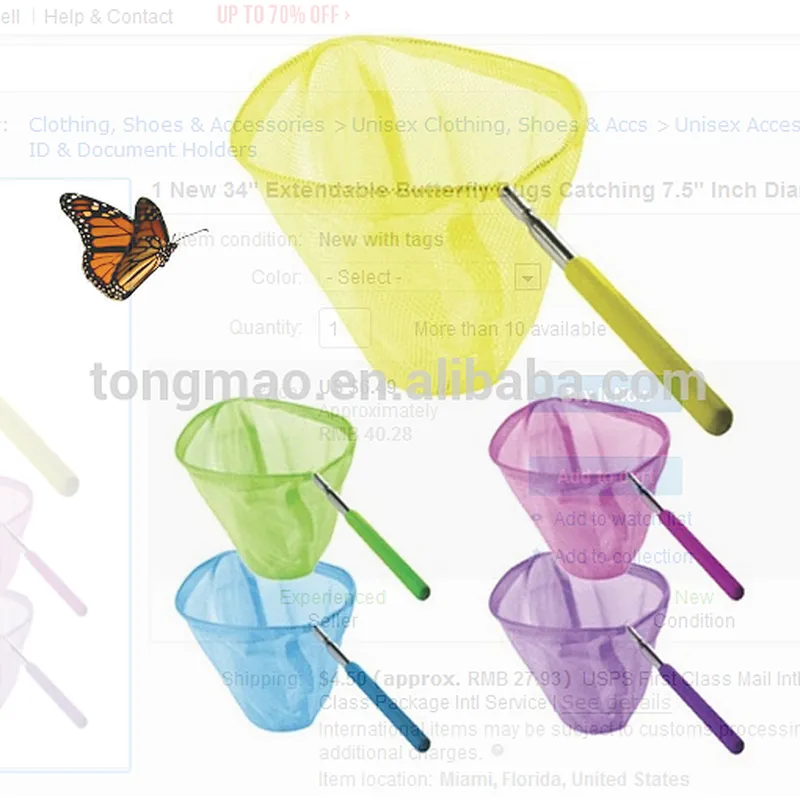 Telescopic Fishing Landing Net with Folding Handle