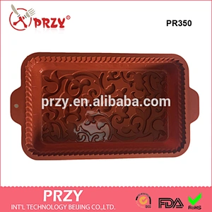 PR350 FDA approved silicone microwave safe cake baking pan manufacture