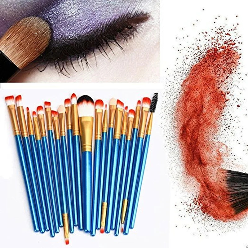 20pcs Makeup Brush Set Tools Perfect Application For Eyebrow/Blush/Foundation/Contour Make-up Toiletry Kit