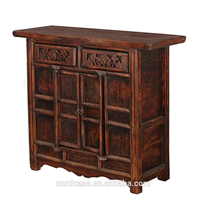 China oriental sideboard with distressed rustic finish traditional vintage furniture
