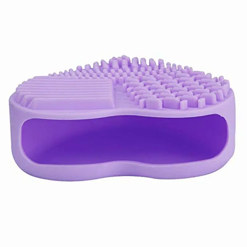 Heart shape silicone makeup brush cleaner holder