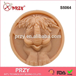 S5064 elephant silicone molds for soap animal handmade soap mold 2D silicone molds
