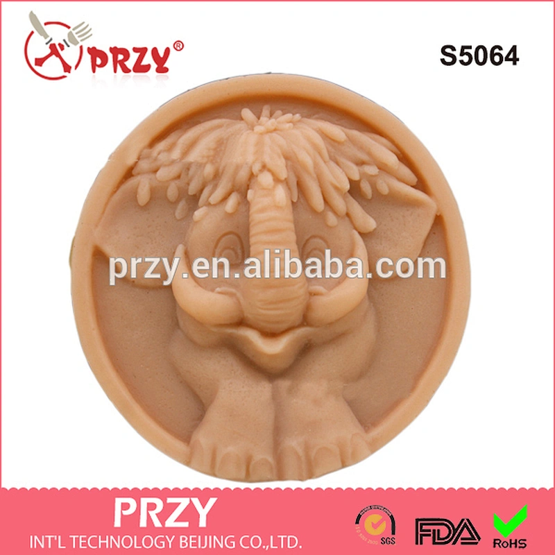 S5064 elephant silicone molds for soap animal handmade soap mold 2D silicone molds