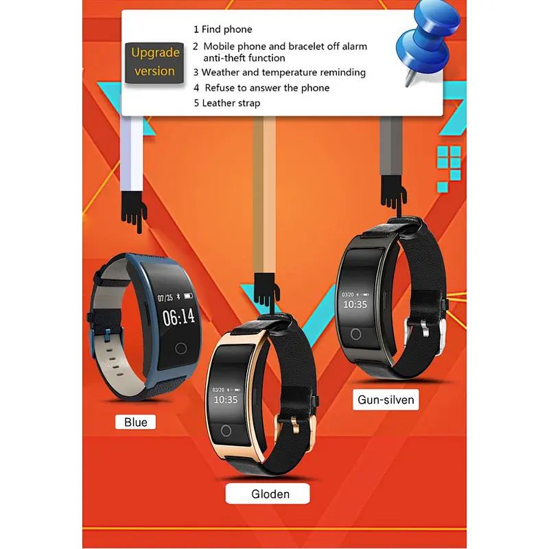 China mobile phone accessories manufacturer support OEM fitness track bracelet with blood pressure support customize your own lo