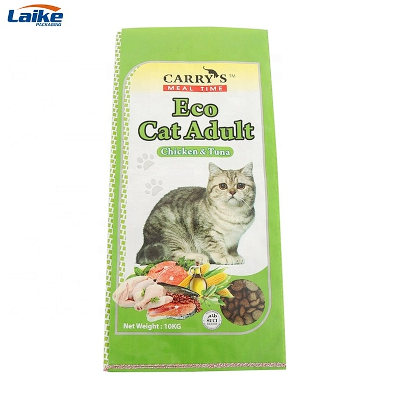 Food grade laminated pp woven cat feed   pet dog food packaging bag 10kg 15kg 50kg