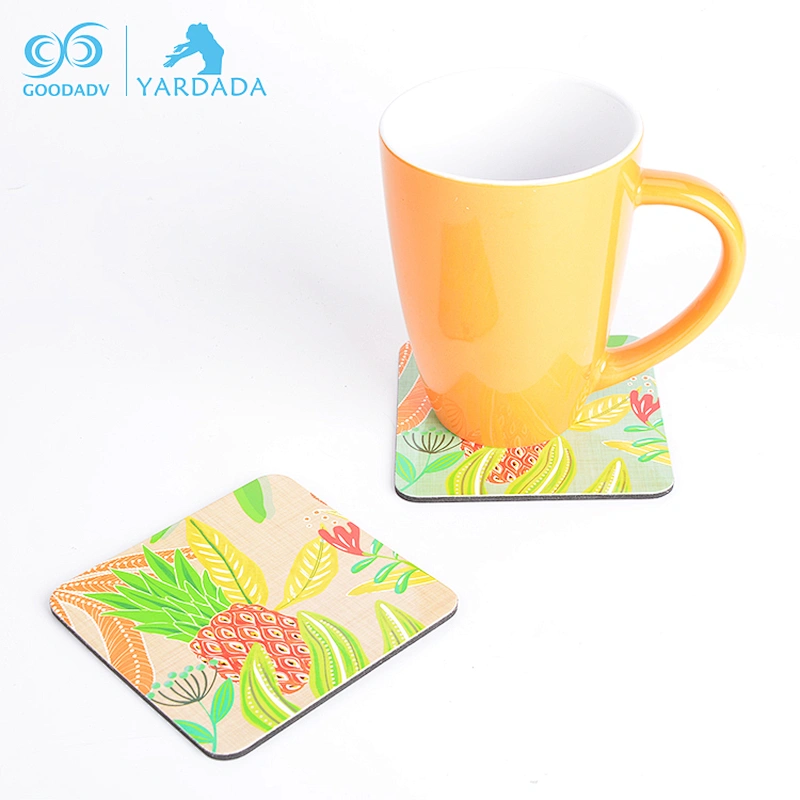 Custom cute cup mat,cork drink logo paper beer mdf coaster