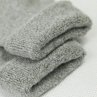 baby terry thick winter turn over double cuff socks