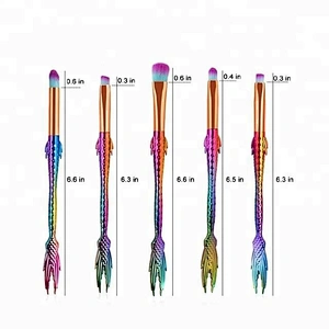 Glitter Fish Designer Makeup Brush Set With Bag