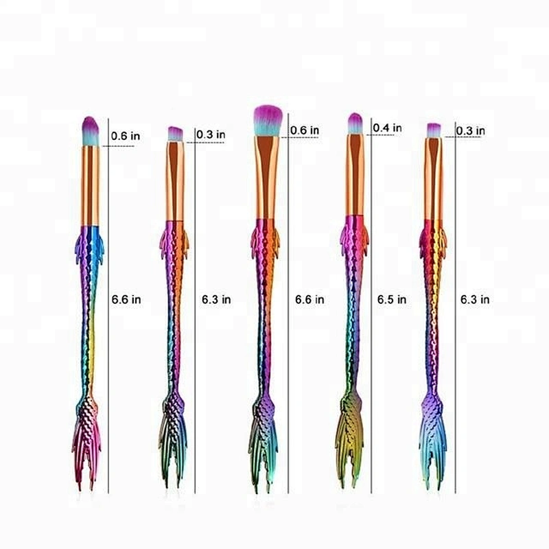 Glitter Fish Designer Makeup Brush Set With Bag